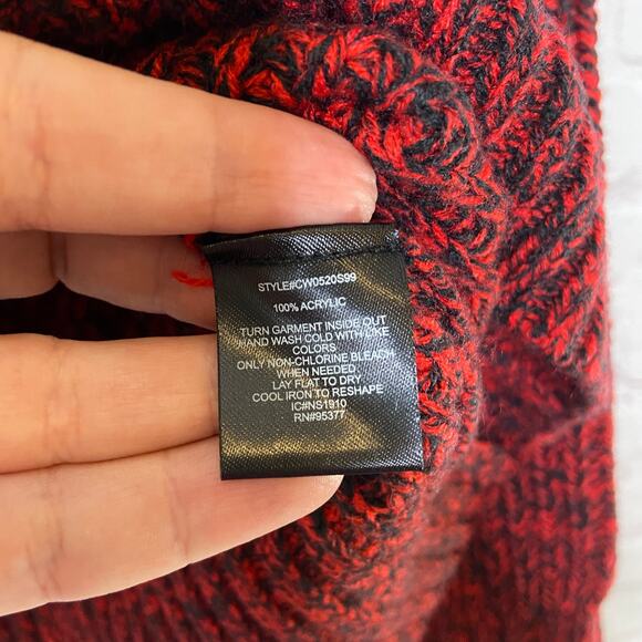 Sanctuary Red Black Chunky Knit Sweater XXS - Picture 6 of 7